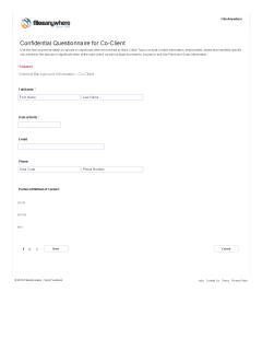 Secure Online Form for Co-Client